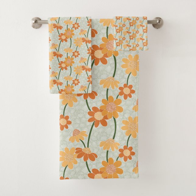 Pretty retro muted 1970 s flowers (En situation)