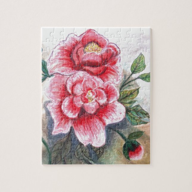 Pretty rose Peony Jigsaw Puzzle (Vertical)