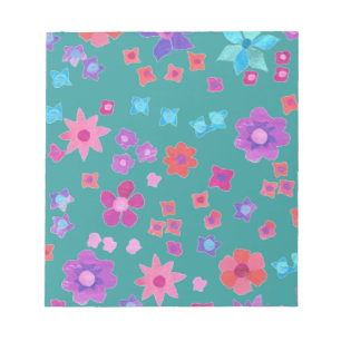 Pretty Sea Green Flower Power Bloc-notes ou Jotter