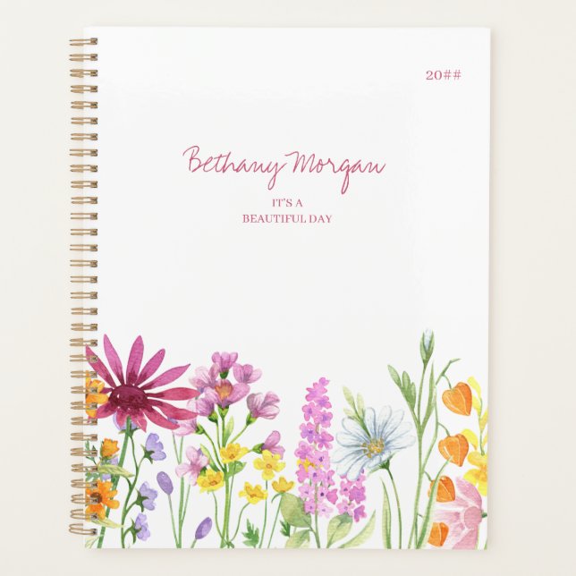Pretty Wildflowers and Editable Quote Personalized (Devant)