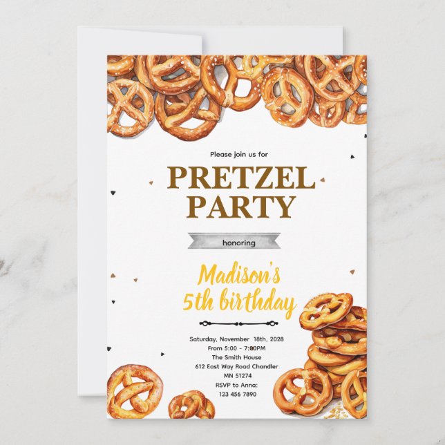 Pretzel Party Invitation  (Devant)