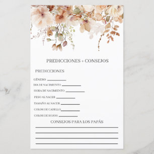 Prévisions de baby shower en espagnol