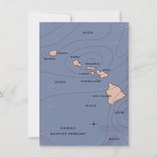 Prévisions météo vintage d'Hawaii