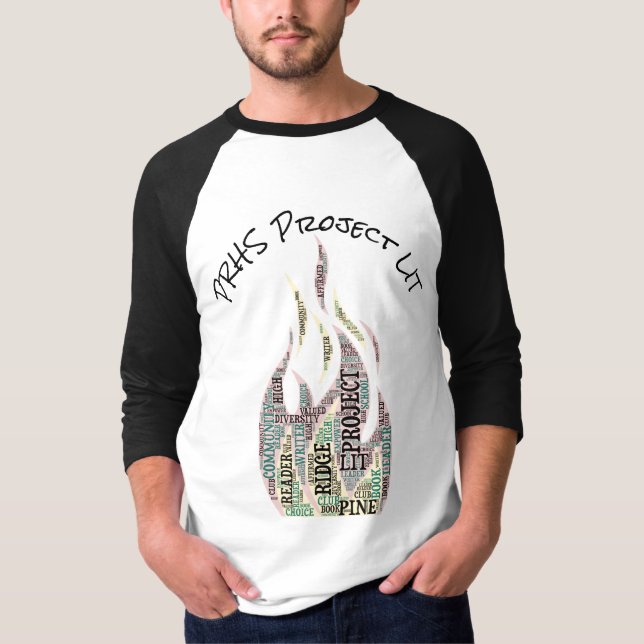 PRHS ProjectLIT Book Club Raglan T-Shirt (Devant)