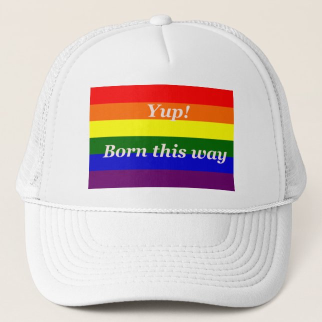Pride Casquette - Arc en arc-en-ciel avec une décl (Devant)