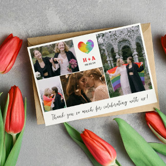Pride Heart Mariage Photo Collage Merci
