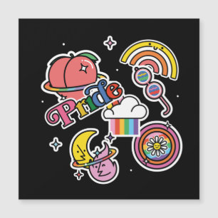 Pride+LGBTQ. Aimez la fierté. Coeur arc-en-ciel av