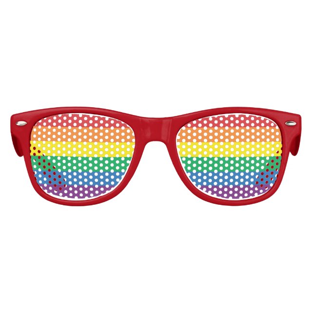 Pride LGBTQ+ Lunettes de soleil arc-en-ciel (Devant)