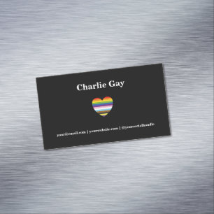 Pride LGBTQ Rainbow Magnet Carte de visite
