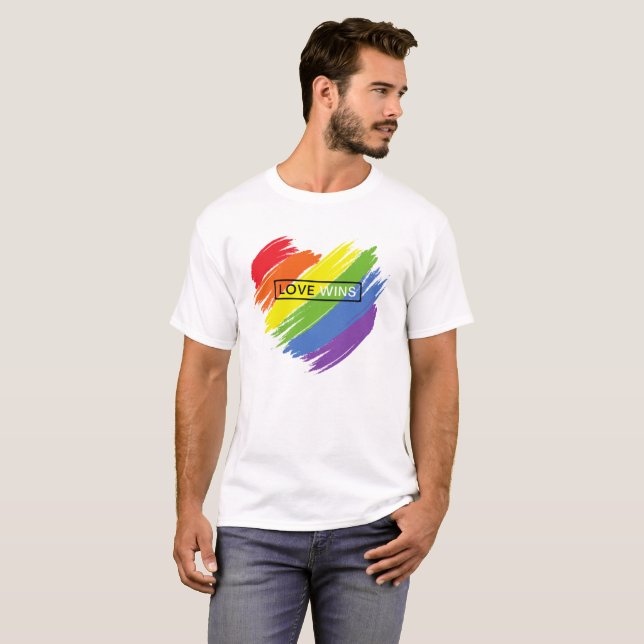 PRIDE LOVE LGBTQ+ TSHIRT-COTON TSHIRT (Devant entier)