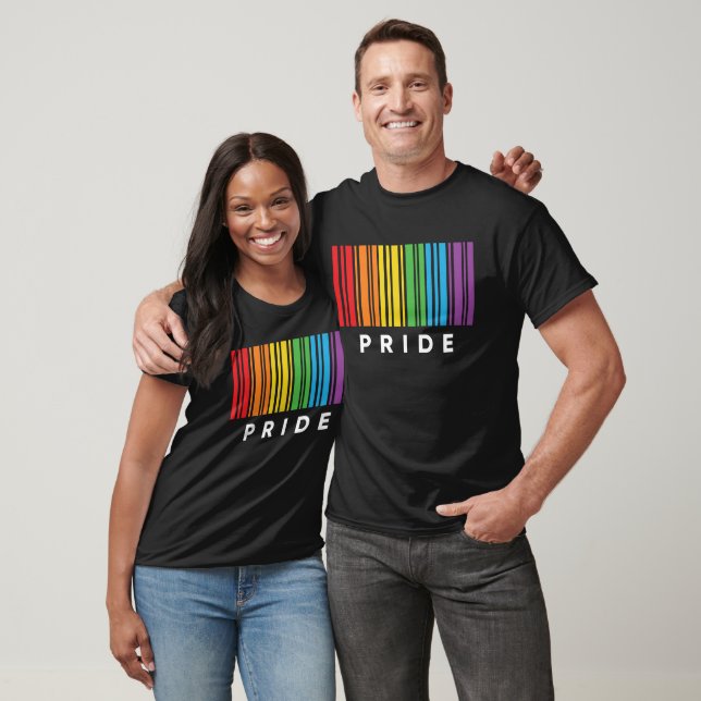 Pride Rainbow Barcode LGBTQIA+ T-shirt (Unisexe)
