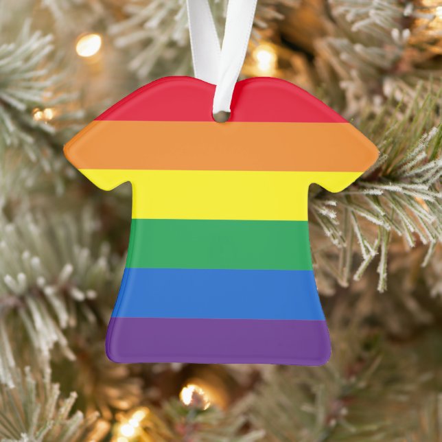 Pride rainbow rayures gay Lgbtq Noël (Arbre)