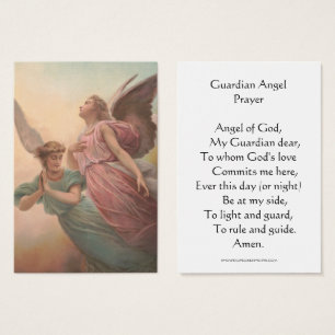 Prière à votre Gardien Ange Carte Sainte