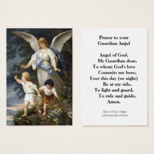 Prière à votre Gardien Ange Carte Sainte
