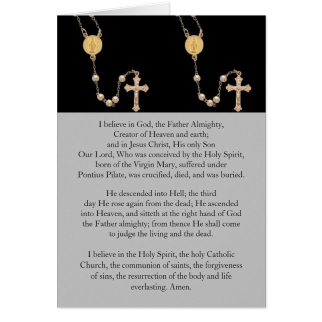 Prière "Apôtres Credo" (Devant)