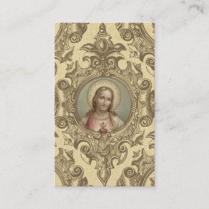 Prière au coeur sacré de la carte sainte de Jésus