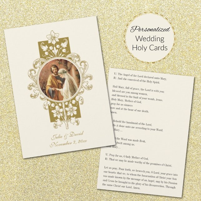 Prière catholique d'ange de mariage en or Angelus  (Créateur téléchargé)