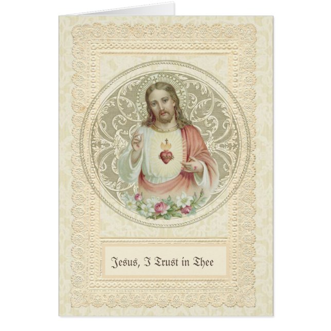 Prière catholique Jésus Sacré-Cœur Religieux (Devant)