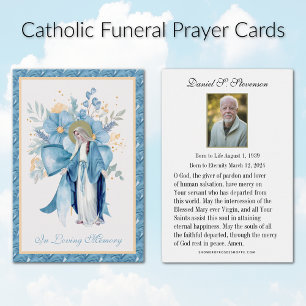 Prière commémorative funéraire catholique Carte Sa