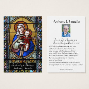 Prière commémorative funéraire catholique Carte Sa