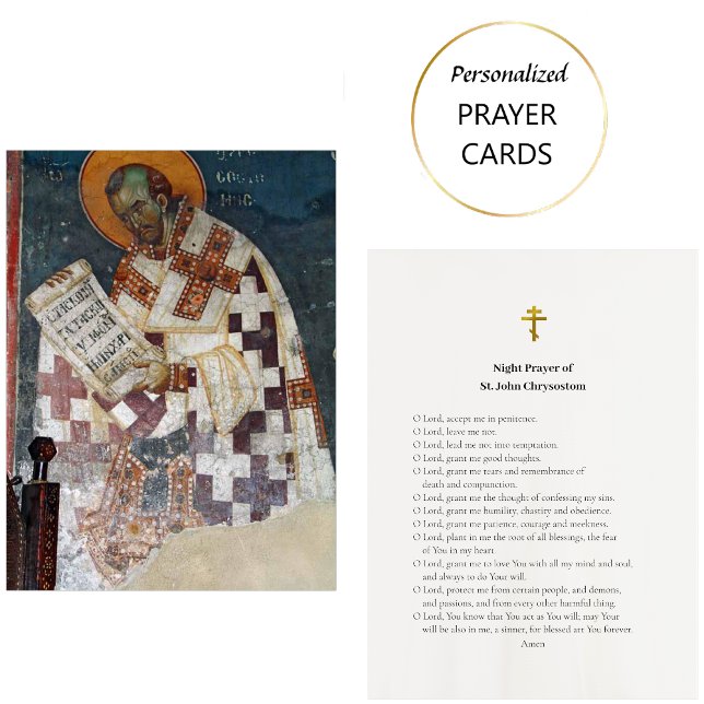 Prière de nuit de la carte de prière St. John Chry (Créateur téléchargé)