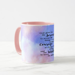 Prière de sérénité Aquarelle Combo Mug