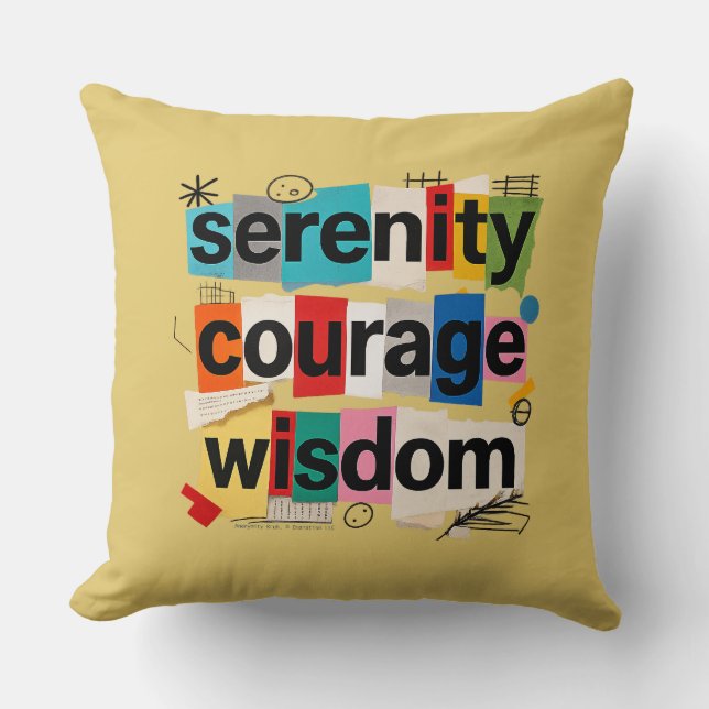 Prière de sérénité - Coussin de jet (Recto)