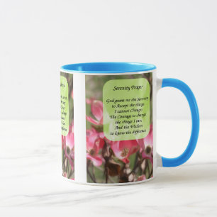 Prière de sérénité Fleurs de bois de chien Mug de 