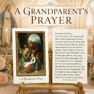 Prière des grands-parents religieux Carte Sainte c