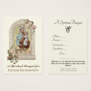 Prière du Bouquet spirituel religieux Carte Sainte