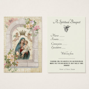 Prière du Bouquet spirituel religieux Carte Sainte