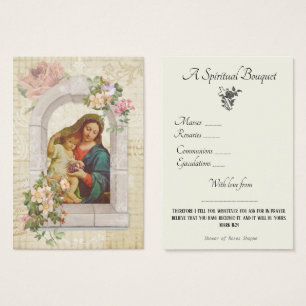 Prière du Bouquet spirituel religieux Carte Sainte