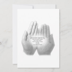 Prière espagnole de fidélité, carte de voeux