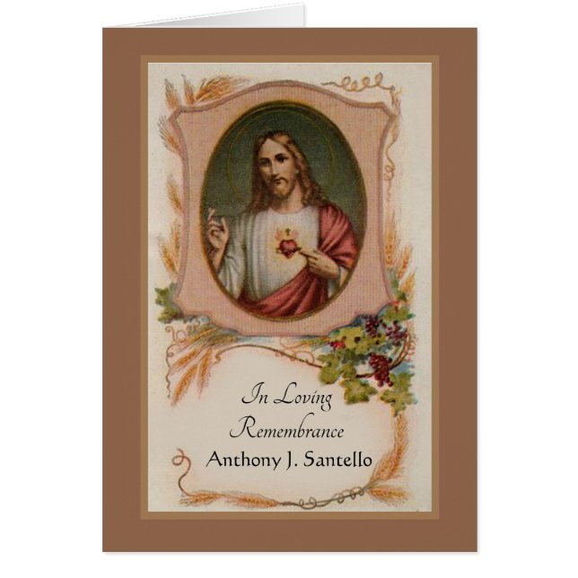 Prière funéraire catholique et Merci (Devant)