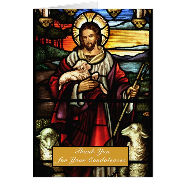 Prière funéraire catholique Jésus Bon Berger (Devant)
