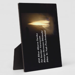 Prière Mantra Gayatri Om Bhur Bhuvah, Plaque