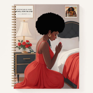 Prière Mère Rich Red-Orange Hard Cover Journal