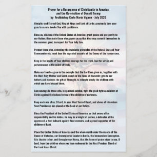 Prière pour le président Trump et les États-Unis -