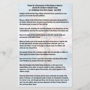 Prière pour le président Trump et les États-Unis -