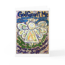 Prière Serenity Angel Art Grey ou Cartes de Notes