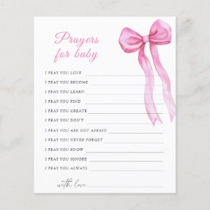 Prières baby shower arc rose pour bébé