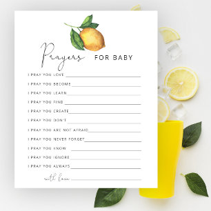 Prières baby showers citrons pour bébé