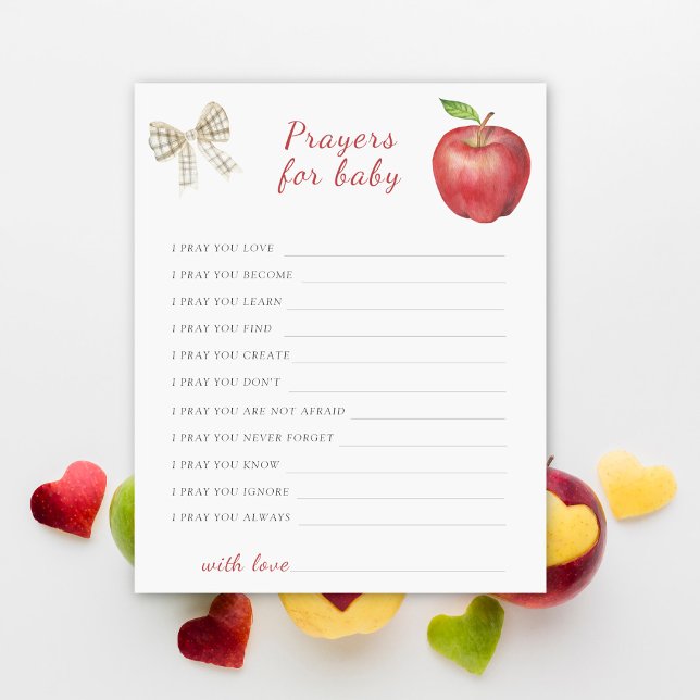 prières baby showers de pomme pour bébé (Créateur téléchargé)