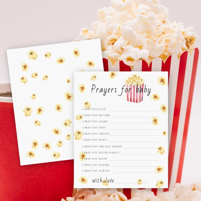 Prières pour bébé à la baby shower au pop-corn (Créateur téléchargé)