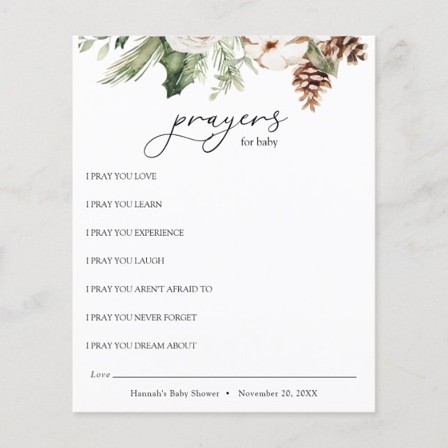 Prières pour la verdure hivernale des bébés (Devant)