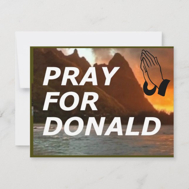 Priez pour Donald (Trump) 5"x7" Carte Get Well (Devant)