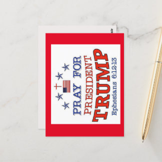 PRIEZ POUR LES PRES. Carte postale TRUMP