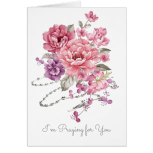 Priez pour vous Rosaire catholique floral