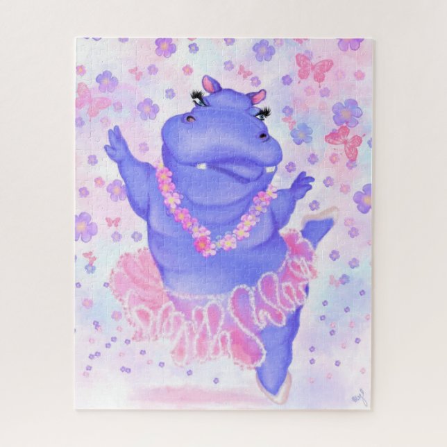 Prima Ballerina Hippo Jigsaw Puzzle (Vertical)