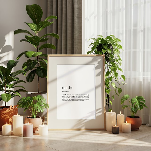 Prima Definition Poster | Funny Cousin Gift Print (Créateur téléchargé)